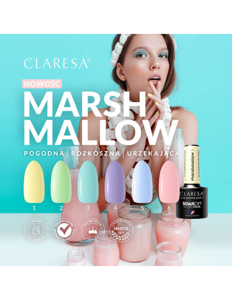 CLARESA barniz híbrido MARSHMALLOW 5 5g