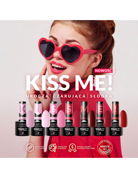 Esmalte híbrido CLARESA Kiss Me! 4 -5g