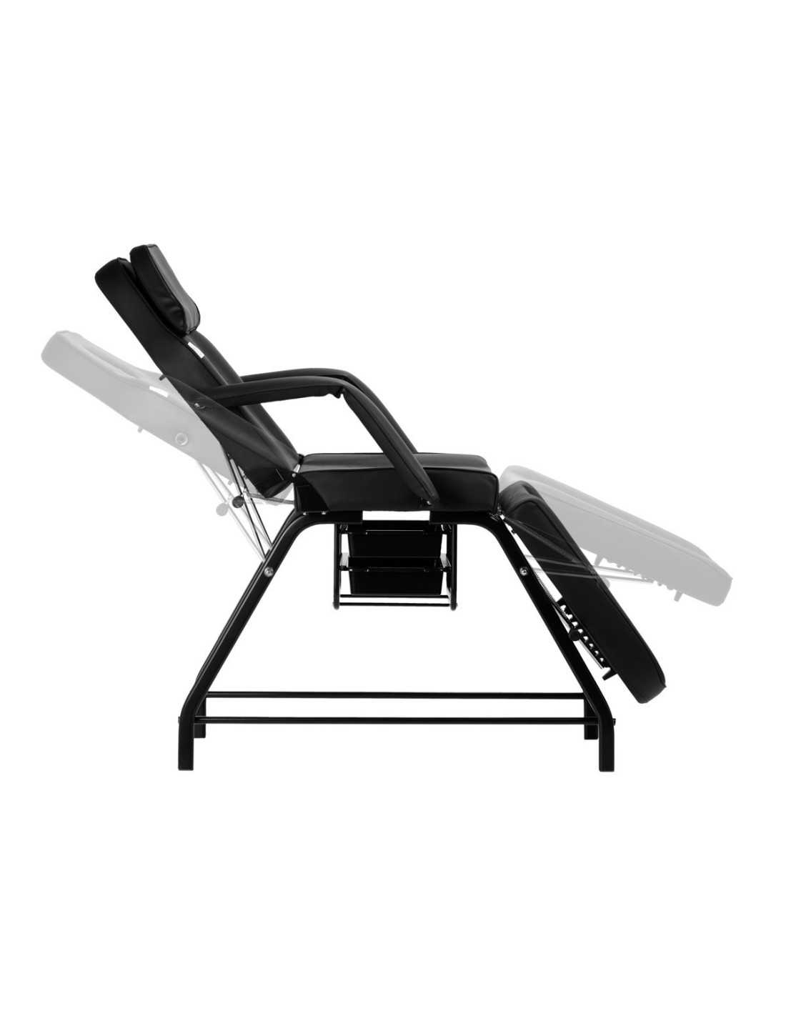 Sillón cosmético 557A con cubetas negro