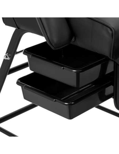 Fauteuil cosmétique 557A avec cuvettes noir 