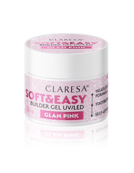 Gel da costruzione Claresa Soft&Easy glam rosa 12 g