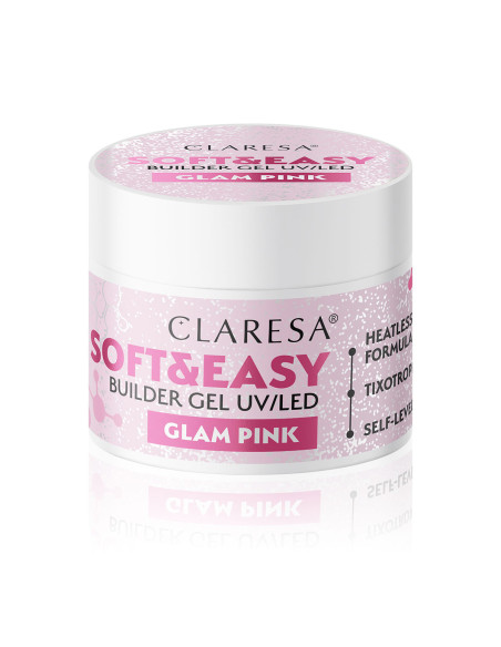 Gel da costruzione Claresa Soft&Easy glam rosa 90g