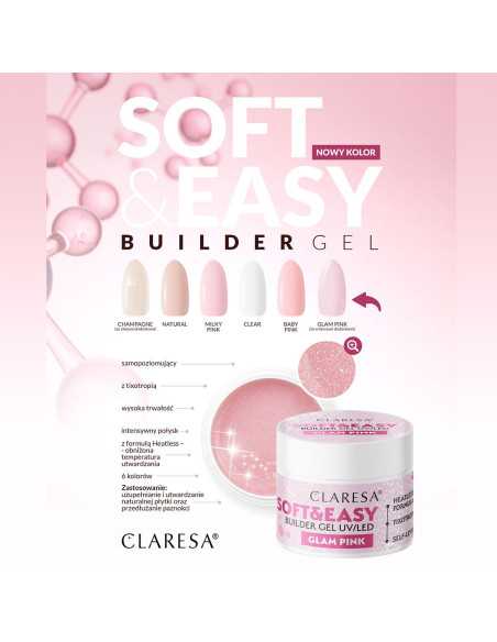 Gel de construction Claresa Soft&Easy rose glam 90g 