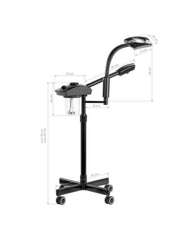 Giovanni vase with magnifying lamp D-21 black