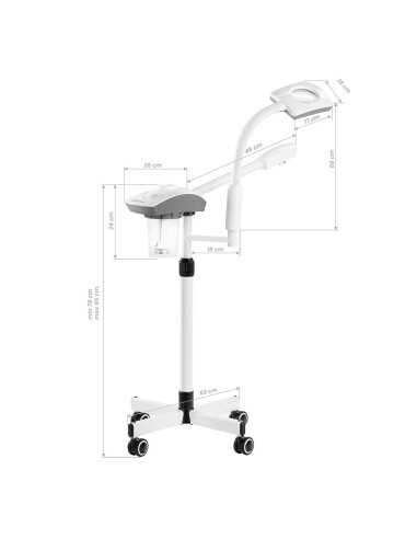 Giovanni vase with magnifying lamp D-21 white