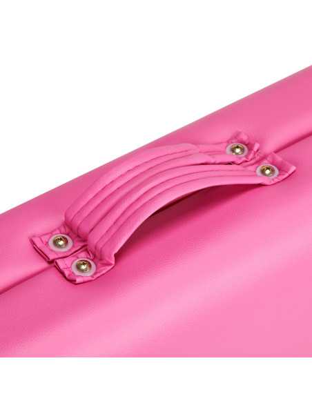 Table de massage pliante confort aluminium Activ Fizjo 2 segments rose 