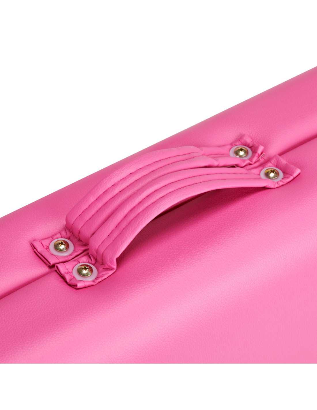 Activ Fizjo 2-segment comfort folding massage table in aluminium, pink