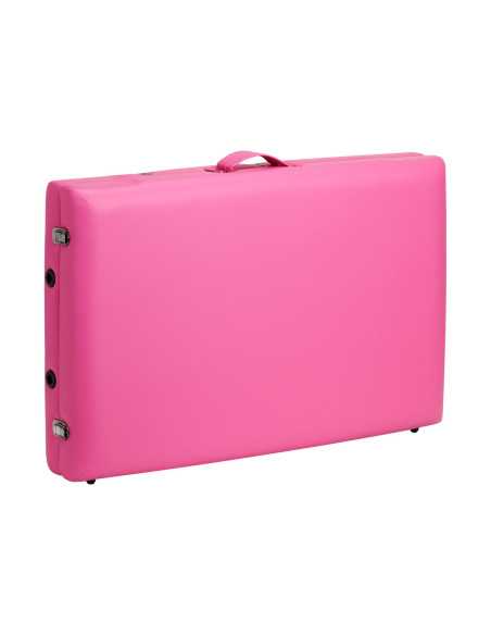 Table de massage pliante confort aluminium Activ Fizjo 2 segments rose 