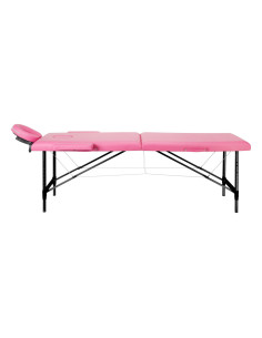 Lettino da massaggio pieghevole alluminio comfort Activ Fizjo 2 segmenti rosa alluminio nero 2