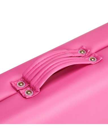 Table de massage pliante aluminium confort Activ Fizjo 2 segments aluminium rose noir 