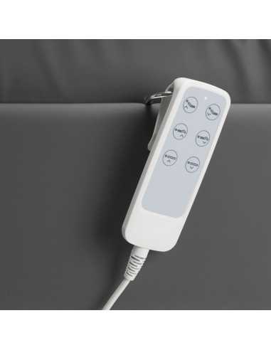 Fauteuil cosmétique électrique SILLON Lux 3 moteurs gris, piètement gris 