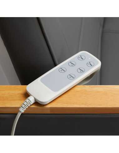 Elektrischer Kosmetikstuhl SILLON Lux mit 3 grauen Motoren und grauem Fuß 