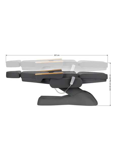 Krzesło kosmetyczne elektryczne SILLON Lux 3 szare silniki, szara podstawa 