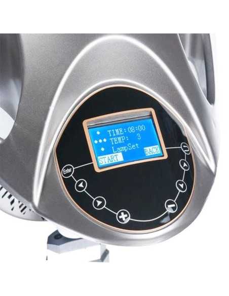 Casco de infrarrojos Climazon sobre soporte gris 