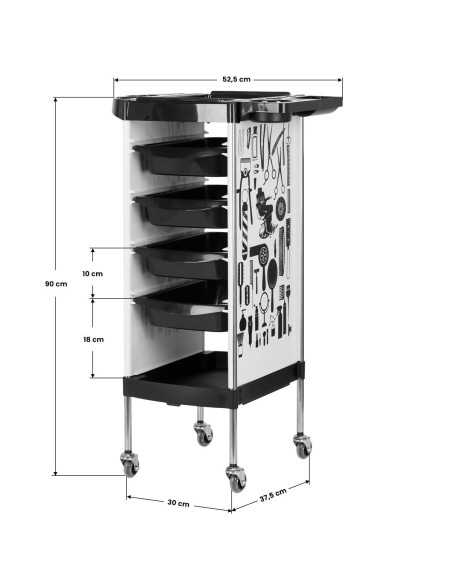 Gabbiano hairdresser's helper X11-9 white graphics 