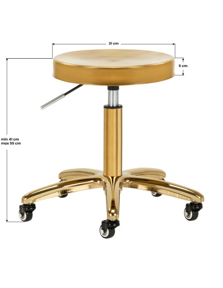 Taburete de cosmética/peluquería dorado AM-863