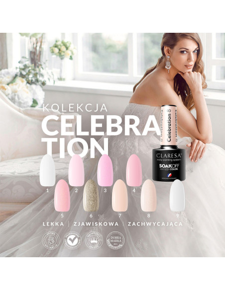 CLARESA CELEBRATION lakier hybrydowy 2 -5g 