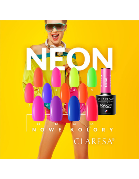 CLARESA Lakier hybrydowy NEON 13 -5g  