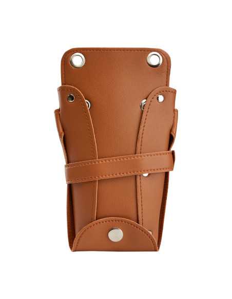Funda cinturón para tijeras de peluquería T14 marrón 