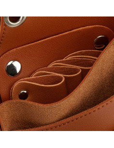 Belt holster for hairdressing scissors T11 brown  2