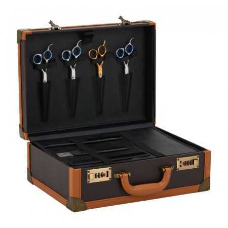 Brown hairdressing suitcase 