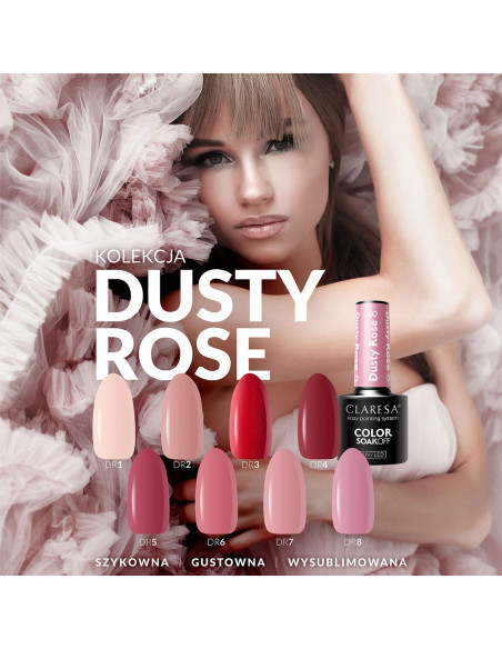 CLARESA DUSTY ROSE esmalte de uñas híbrido 1 -5g