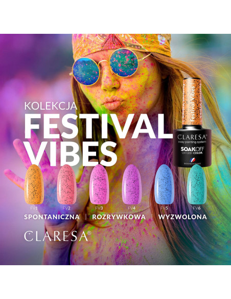 CLARESA Lakier hybrydowy Festival Vibes 4 -5g 