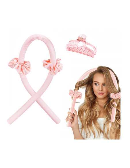 Rouleau à cheveux rose 