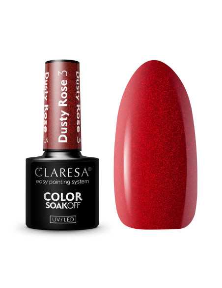CLARESA Lakier hybrydowy DUSTY ROSE 3 -5g 