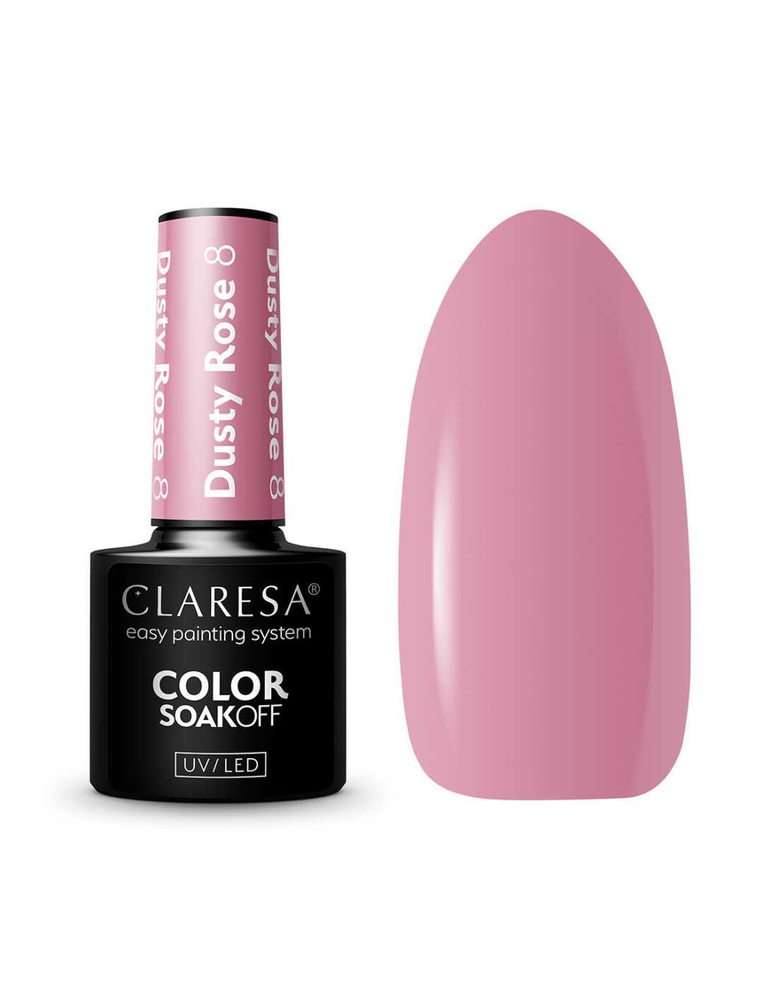 CLARESA Esmalte de uñas híbrido DUSTY ROSE 8 -5g