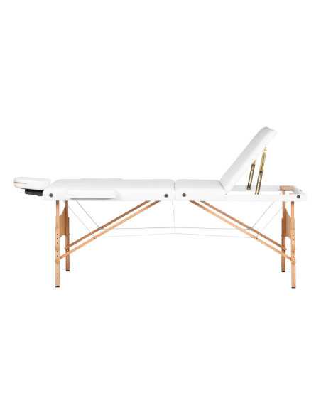 Table de massage en bois Comfort Activ Fizjo Lux 3 segments 190x70 BLANC 