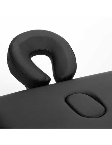 Table de massage pliante en bois Comfort Activ Fizjo Lux 2 segments 190x70 noir 