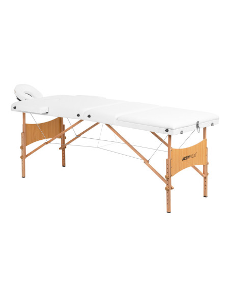 Comfort Activ Fizjo Lux Camilla de masaje de madera 3 cuerpos 190x70 BLANCO