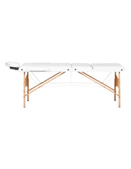 Table de massage en bois Comfort Activ Fizjo Lux 3 segments 190x70 BLANC 