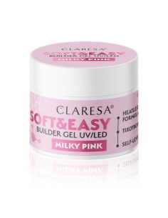 Claresa Aufbaugel Soft&Easy Gel milchig rosa 90g  2