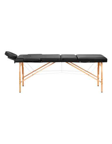 Table de massage en bois Comfort Activ Fizjo Lux 3 segments 190x70 noir 