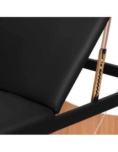 Table de massage en bois Comfort Activ Fizjo Lux 3 segments 190x70 noir 