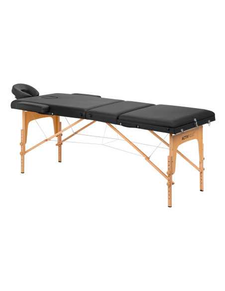 Table de massage en bois Comfort Activ Fizjo Lux 3 segments 190x70 noir 