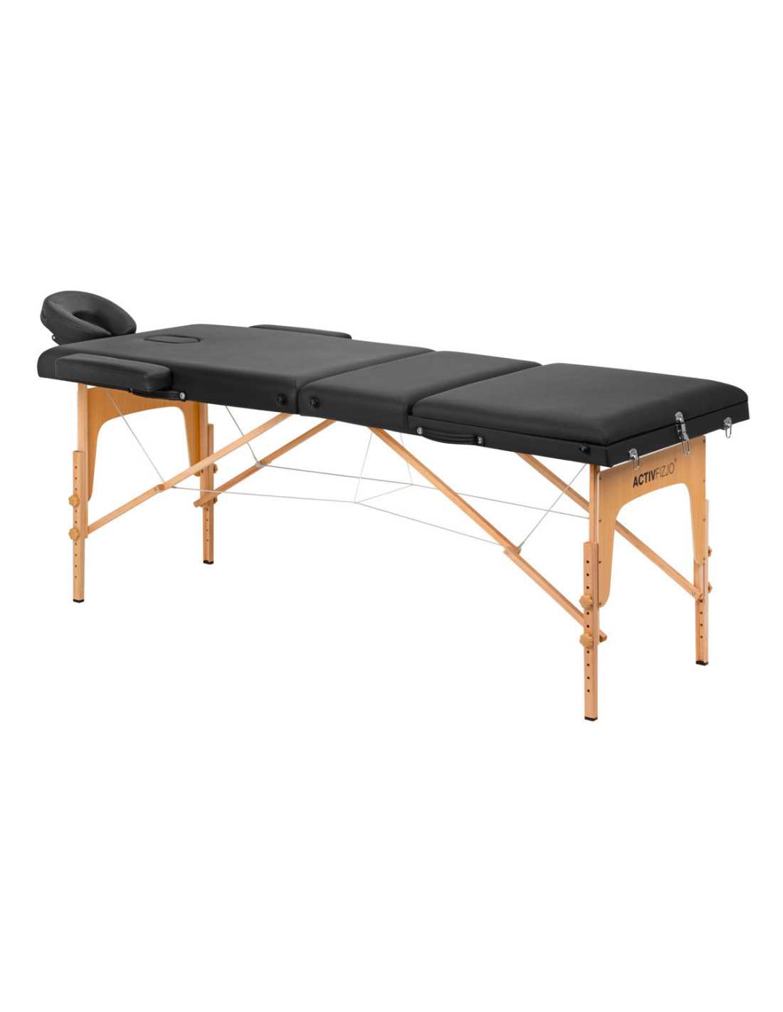 Comfort Activ Fizjo Lux 3-segment wooden massage table 190x70 black