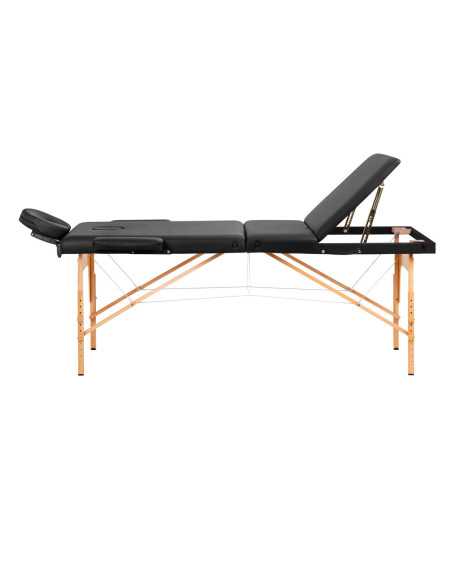 Table de massage en bois Comfort Activ Fizjo Lux 3 segments 190x70 noir 