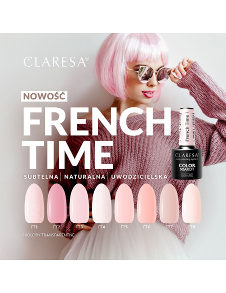 CLARESA Lakier hybrydowy French Time 7 -5g 