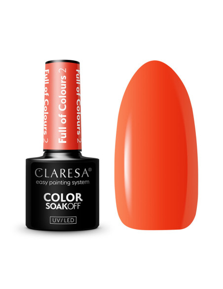 CLARESA Lakier hybrydowy Full of colours 2 -5g 