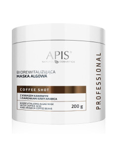 Apis Coffee Shot Biorewitalizująca maska algowa z kwasem kawowym i ziarenkami kawy 200 g  