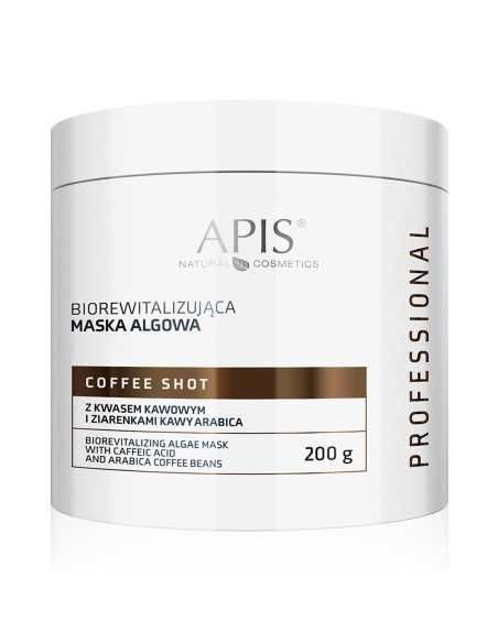 Apis Coffee Shot Biorewitalizująca maska algowa z kwasem kawowym i ziarenkami kawy 200 g 