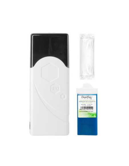 Zestaw do depilacji iWax rolka Single F-0 40W biały + rolka + paski do depilacji 
