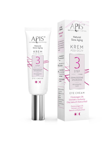 Apis Natural slow aging Krem pod oczy STEP 3 odmłodzone spojrzenie 15 ml 