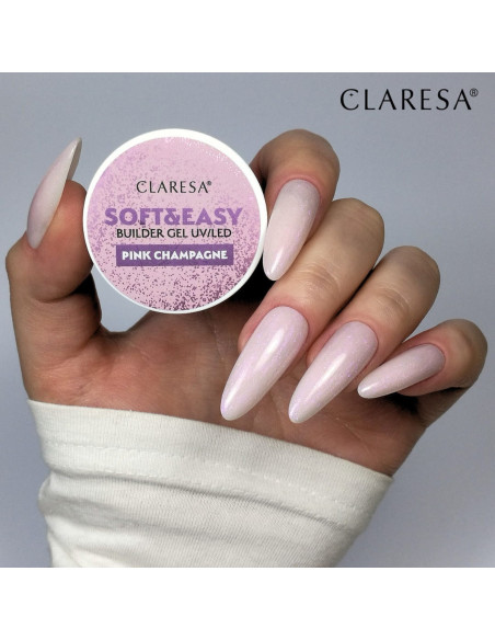 Claresa żel budujący Soft&Easy gel pink champagne 12g 