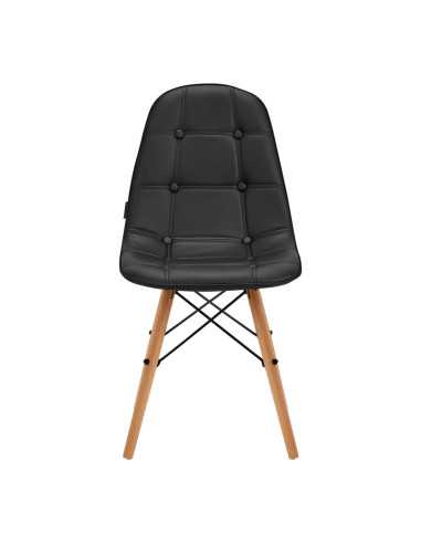 4Rico Krzesło skandynawskie QS-185 eco skóra czarne 