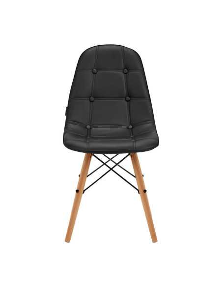 4Rico Krzesło skandynawskie QS-185 eco skóra czarne 