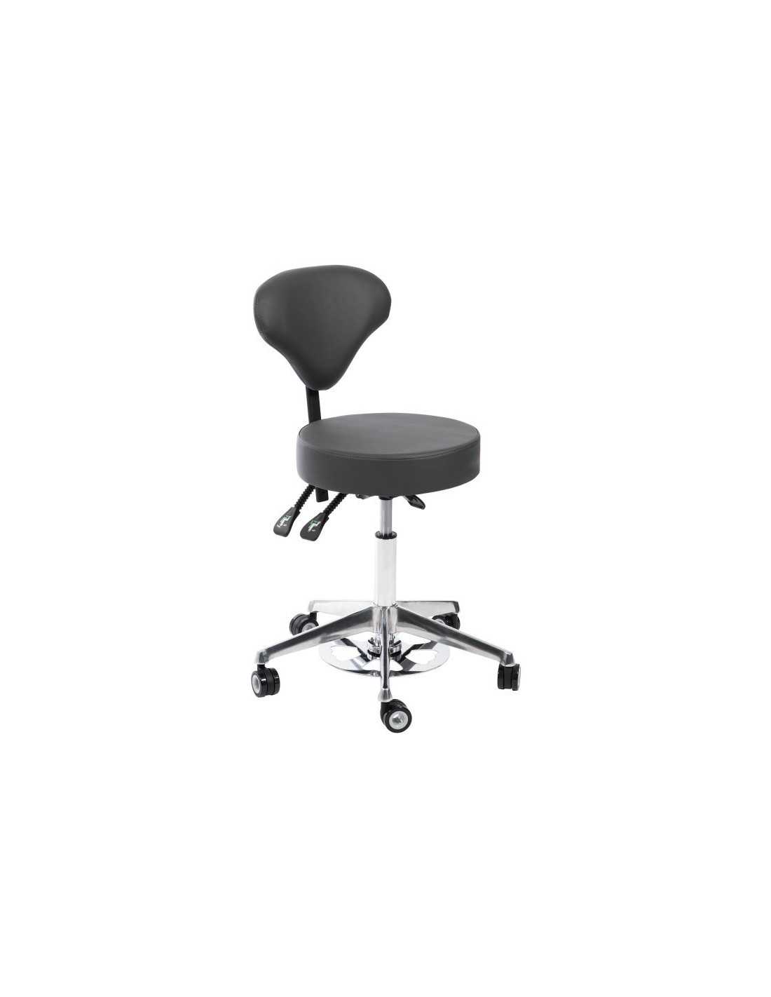 Black spa aesthetic rolling stool